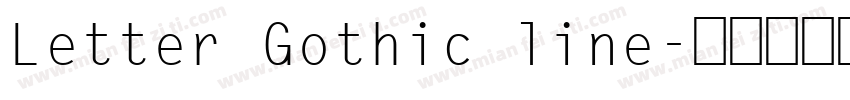 Letter Gothic line字体转换